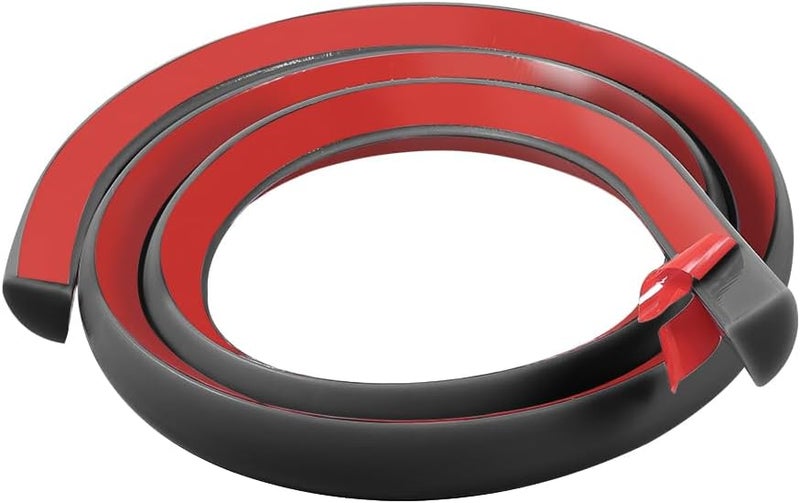 PAMISO 3/4 Inch Flexible Quarter Round Molding, 4.9Ft Trim Molding with Self Adhesive for Wall Tile Edge Floor Corner, Staircase Cabinet Tub (Black) - Image 1